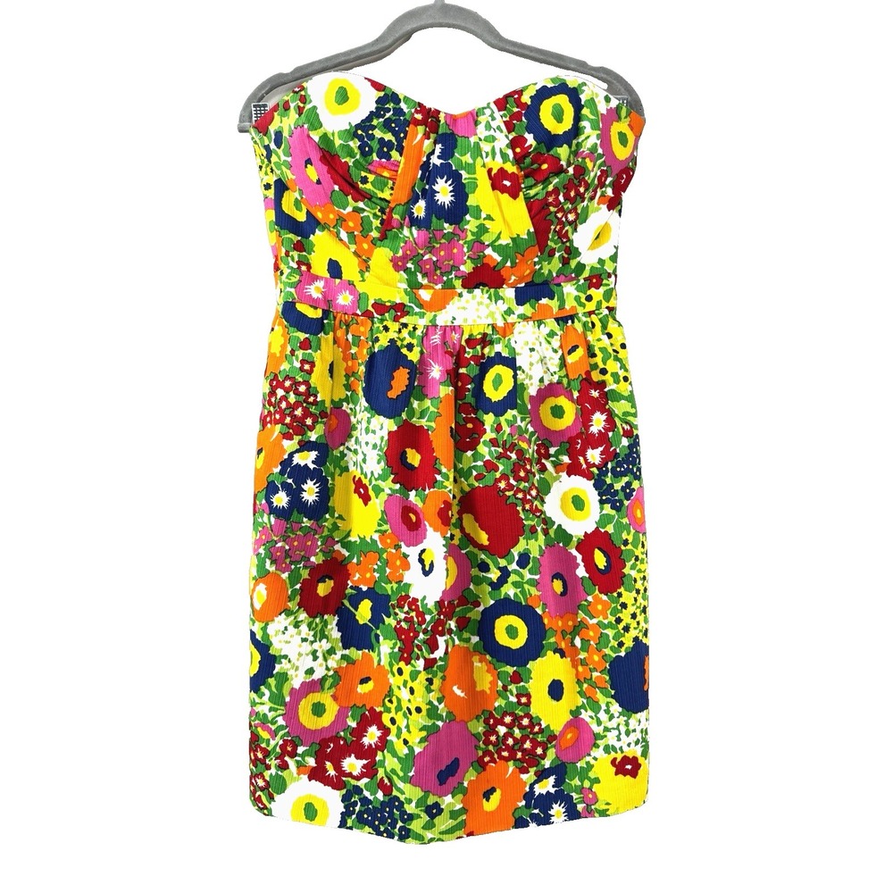 Shoshanna Women 4 Dress Floral Bloomcore Vibrant Pockets Luxury Resortwear Vacay - Picture 2 of 13